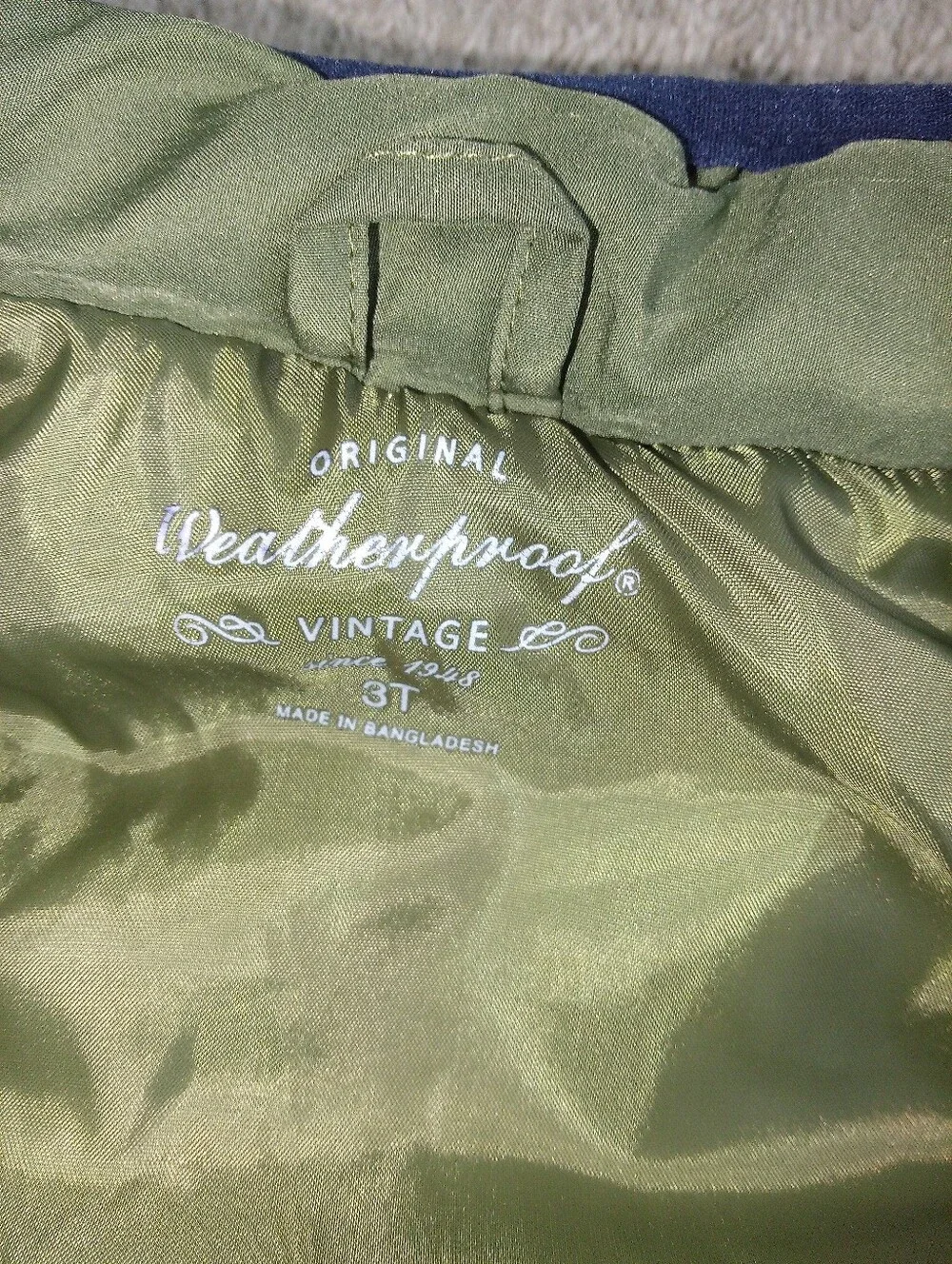 Toddler Boys Vintage Olive Puffer Vest and Navy Jogger Pants Set Size 3T